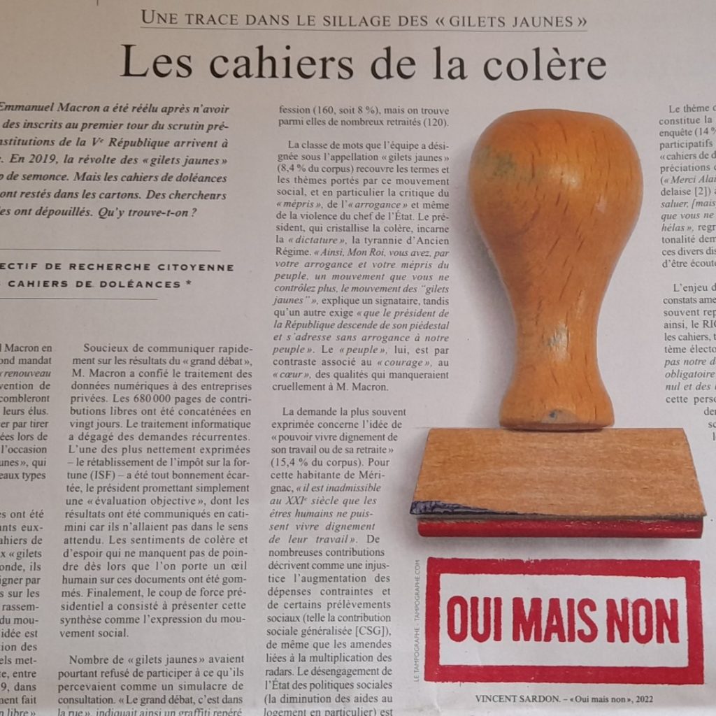 Cahiers De Doléances Restitution