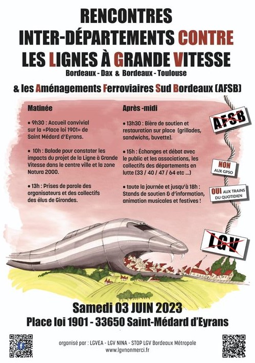 3 Juin Stop LGV à Saint Médard D’Eyrans